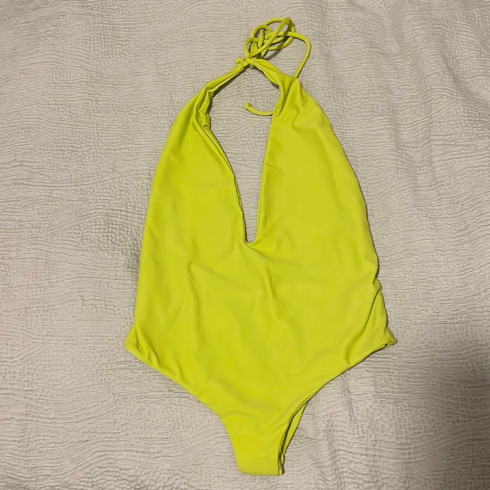 New Mikoh Hinano Neon-Green One-piece Swimsuit - Small